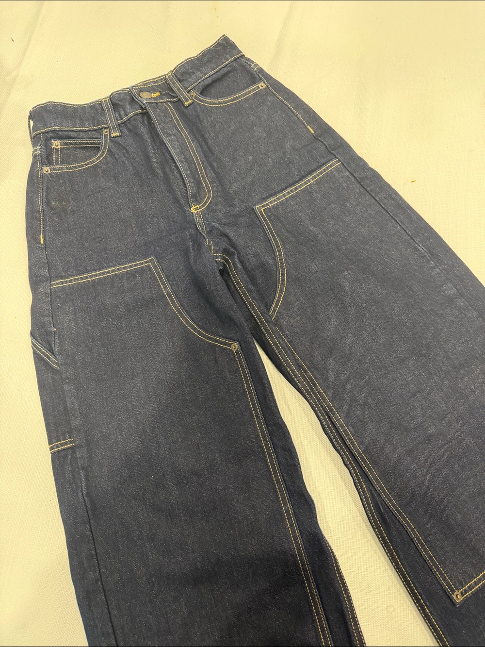 Zara Women's Dark Blue Straight-Leg Jeans
